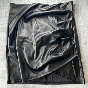 Black leather skirt